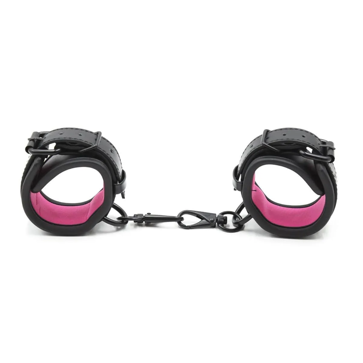 1871MQ      Blackout Padded Wrist Cuffs with Clips and Soft Pink Neoprene Lining