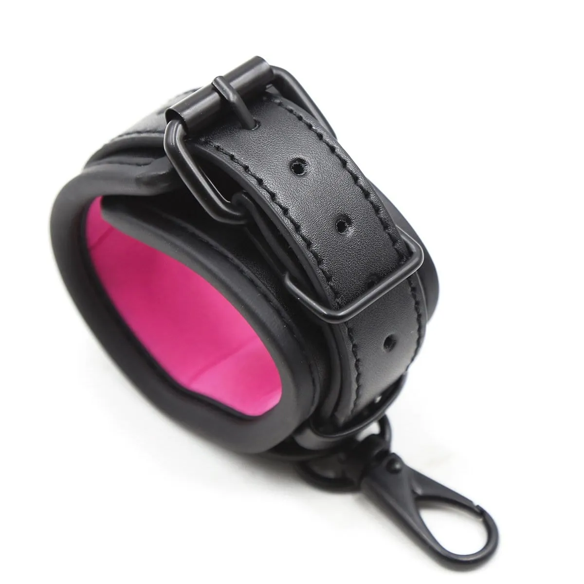 1871MQ      Blackout Padded Wrist Cuffs with Clips and Soft Pink Neoprene Lining