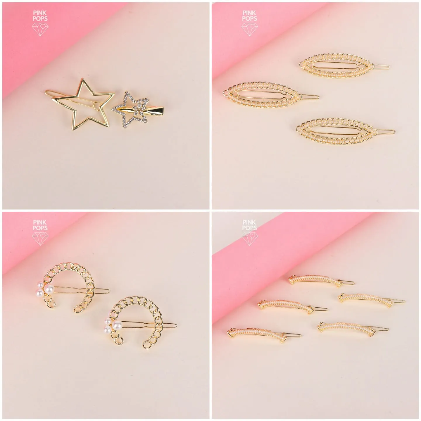 Aesthetic Golden Hair Clips