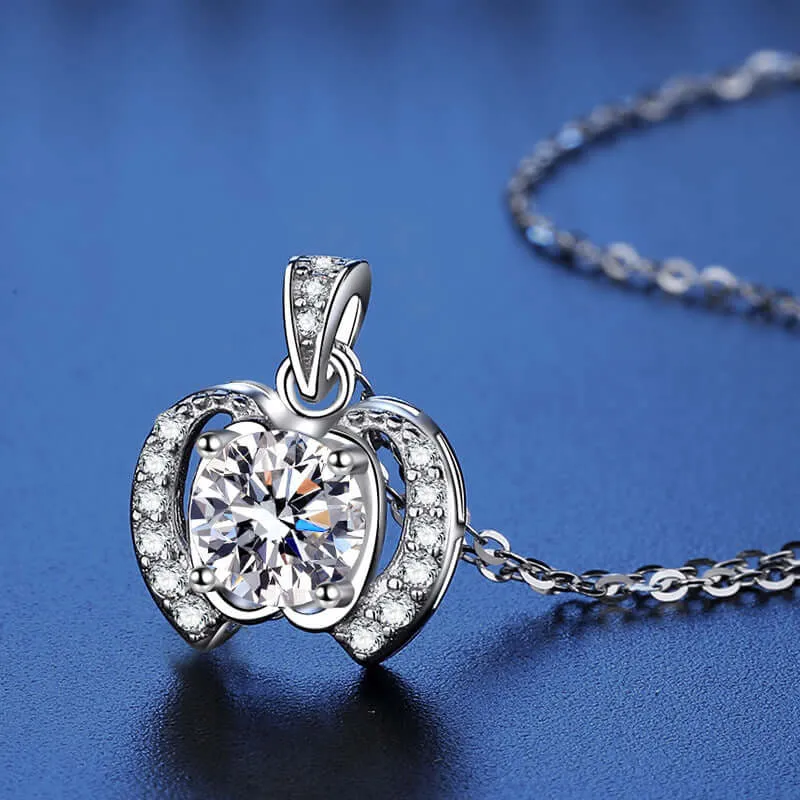 Apple Moissanite Pendant Necklace