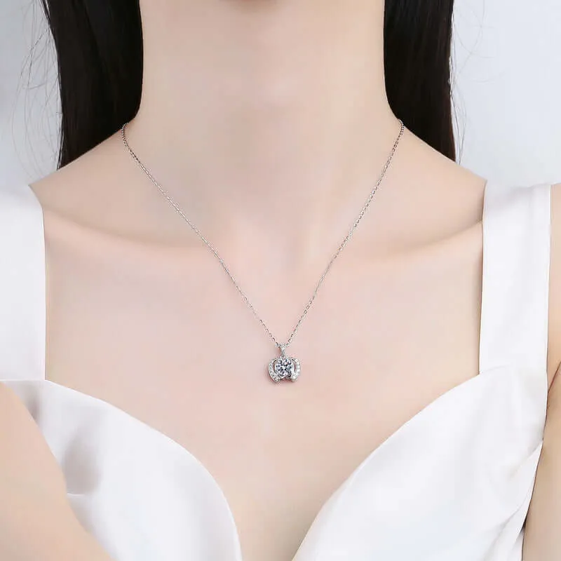 Apple Moissanite Pendant Necklace