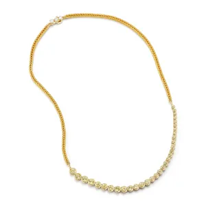 Asymmetrical Golden Beryl Bubble Necklace