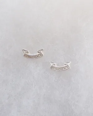 Be Prepared Silver Stud Earrings