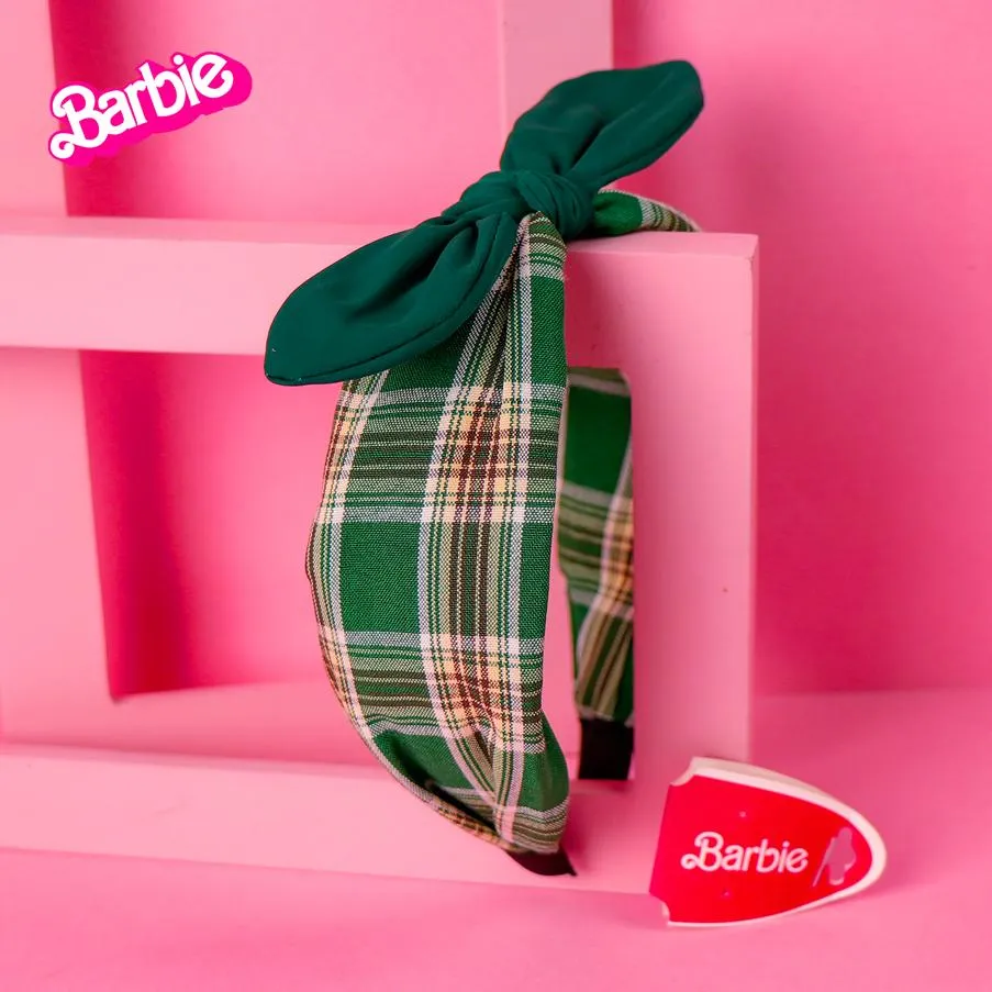 Checked Bow Barbie Hairband