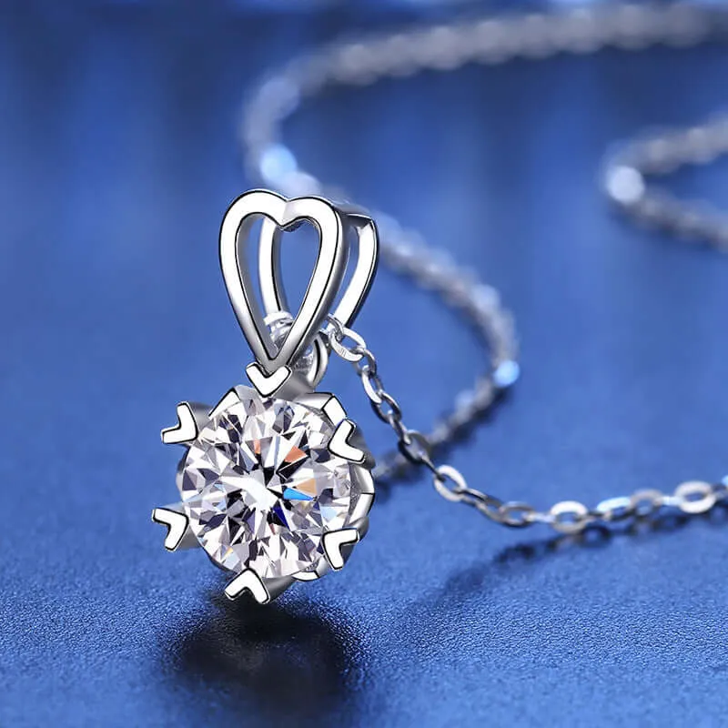 Christmas Precious Snowflake Moissanite Necklace