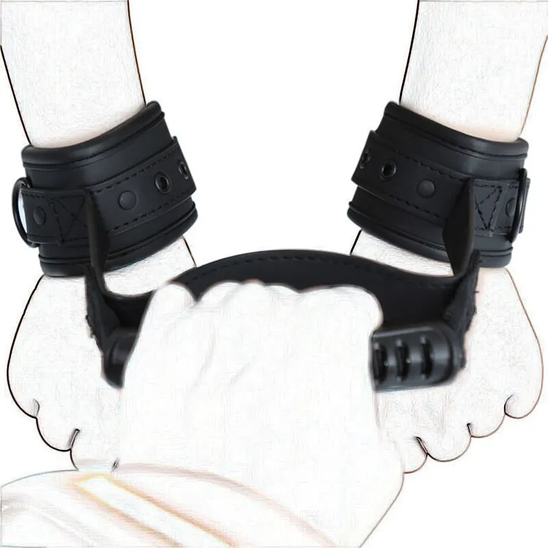 Couples Sex Leather Drag Handcuffs