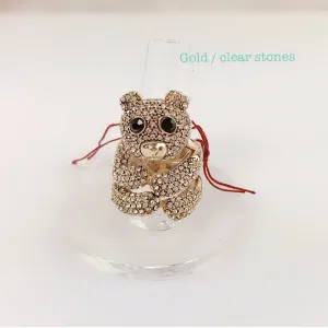 Custom Made Teddy Bear Cocktail Ring