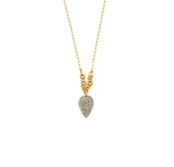 Dana Kellin Fine Upside Down Pave Diamond Teardrop Necklace