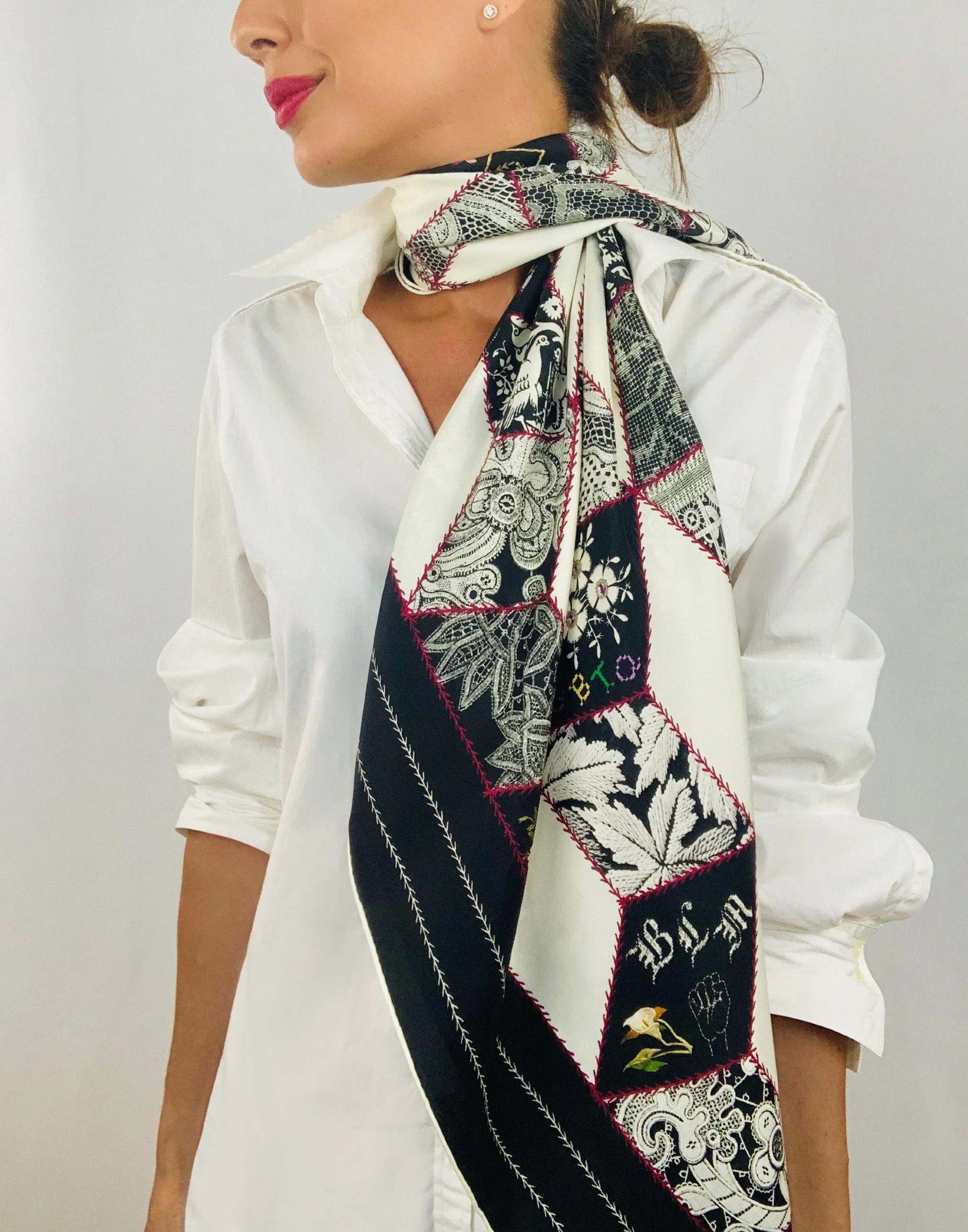 Elwyn New York Crazy Quilt Scarf