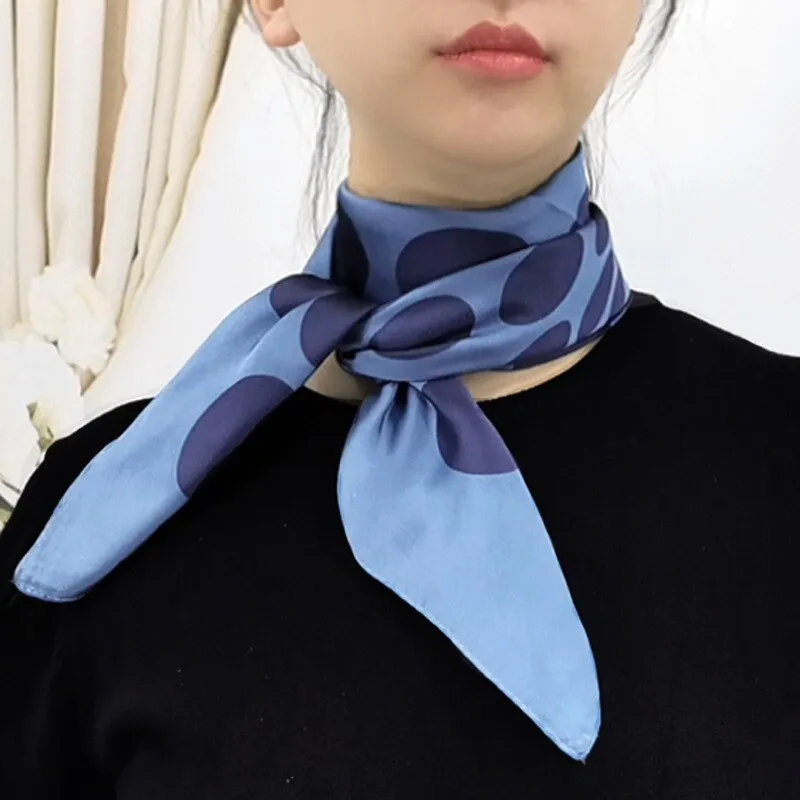 Female Silk Neck Scarf Square Hair Scarves Foulard Head Brand Shawls And Wraps Neckerchief Bandana 70*70cm Hijab