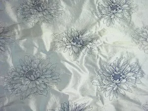 Floral Bliss - Embroidered Silk Dupion