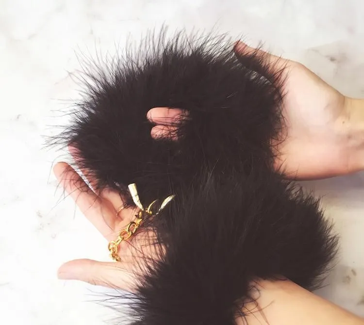 Fuzzy Black Cuffs