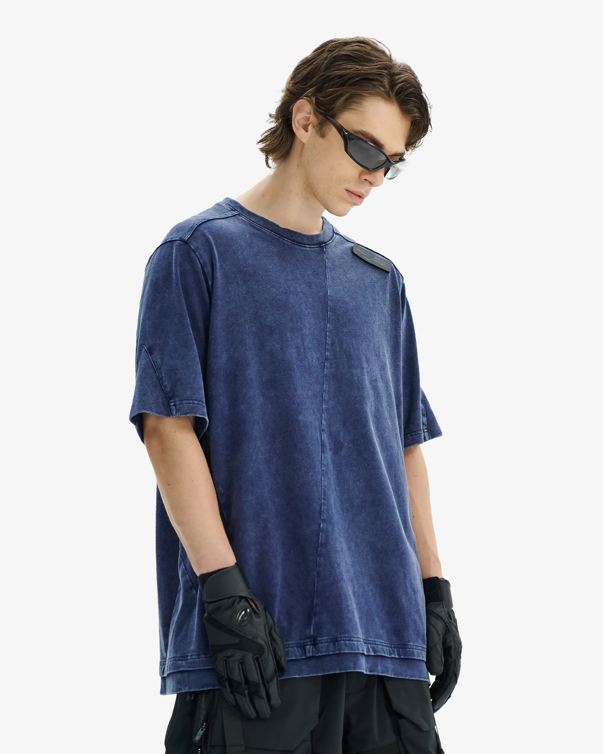 Garment Dye Futuristic Avant Garde T-Shirt