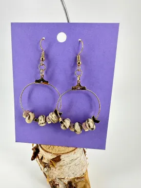 Indigenous Handmade Earrings - Feldspar & Hematite