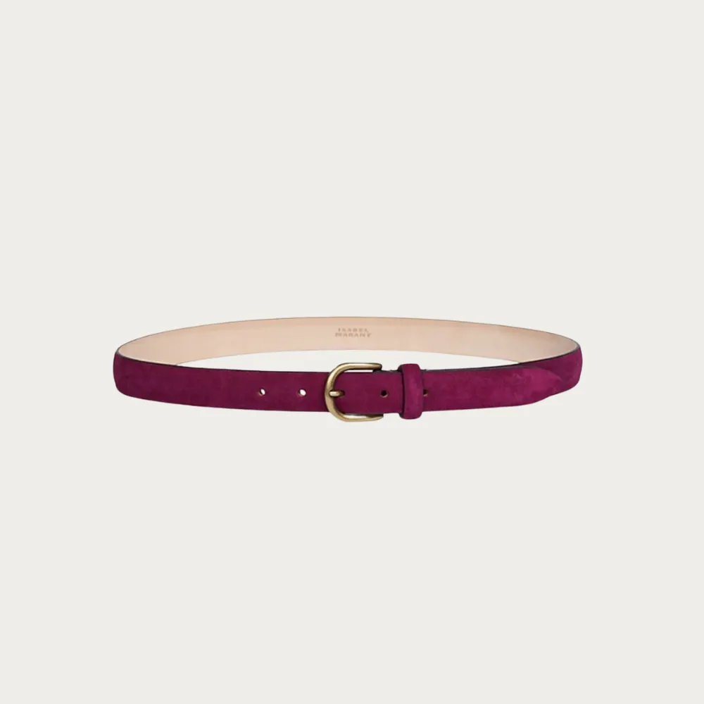 Isabel Marant Zap Leather Belt - Berry