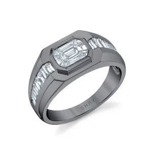 MEN'S DIAMOND ILLUSION SIGNET PINKY RING