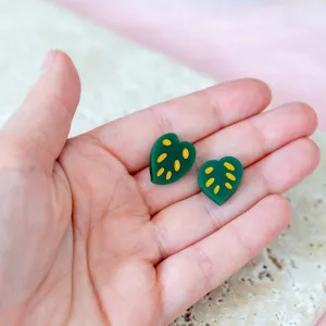 Monstera Leaf Earrings