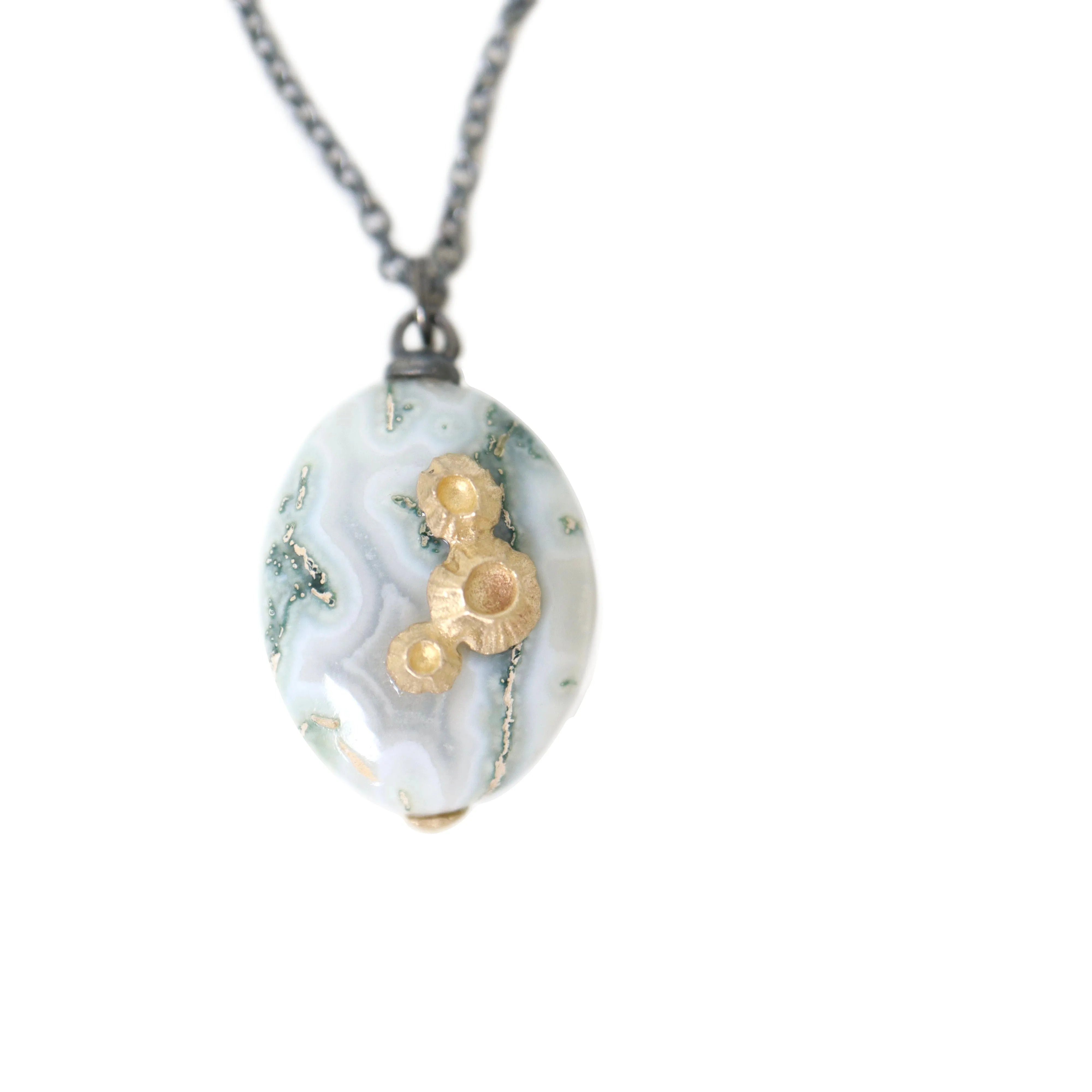 Moss of Éire Opal Ruthie B. Necklaces with Barnacles