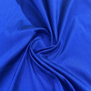 Navy Blue Solid Dupian Silk Fabric