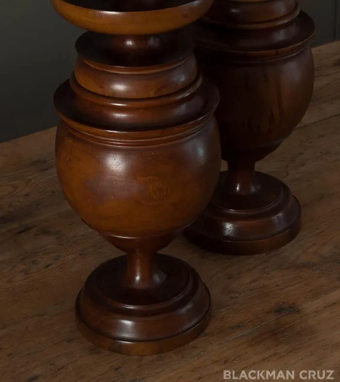 Pair of Orientalist Wood Finials