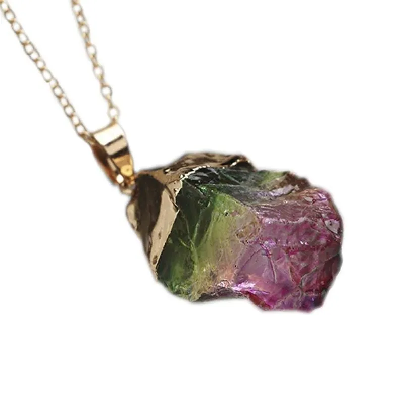 Pinksee Colorful Chakra Rock Necklace