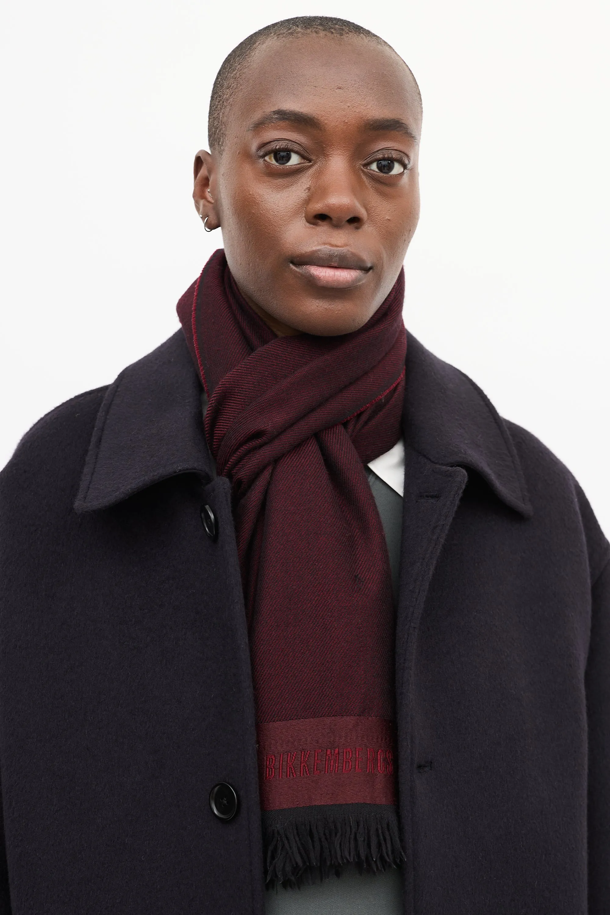 RGSBIKK Burgundy & Black Wool Scarf