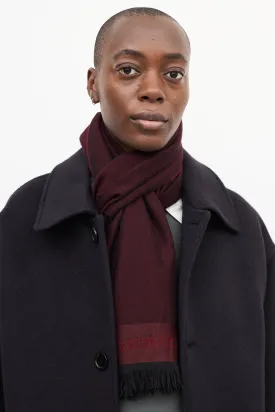 RGSBIKK Burgundy & Black Wool Scarf