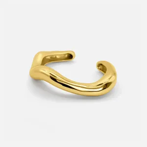 SCULPTURAL OPEN BRACELET - GOLD