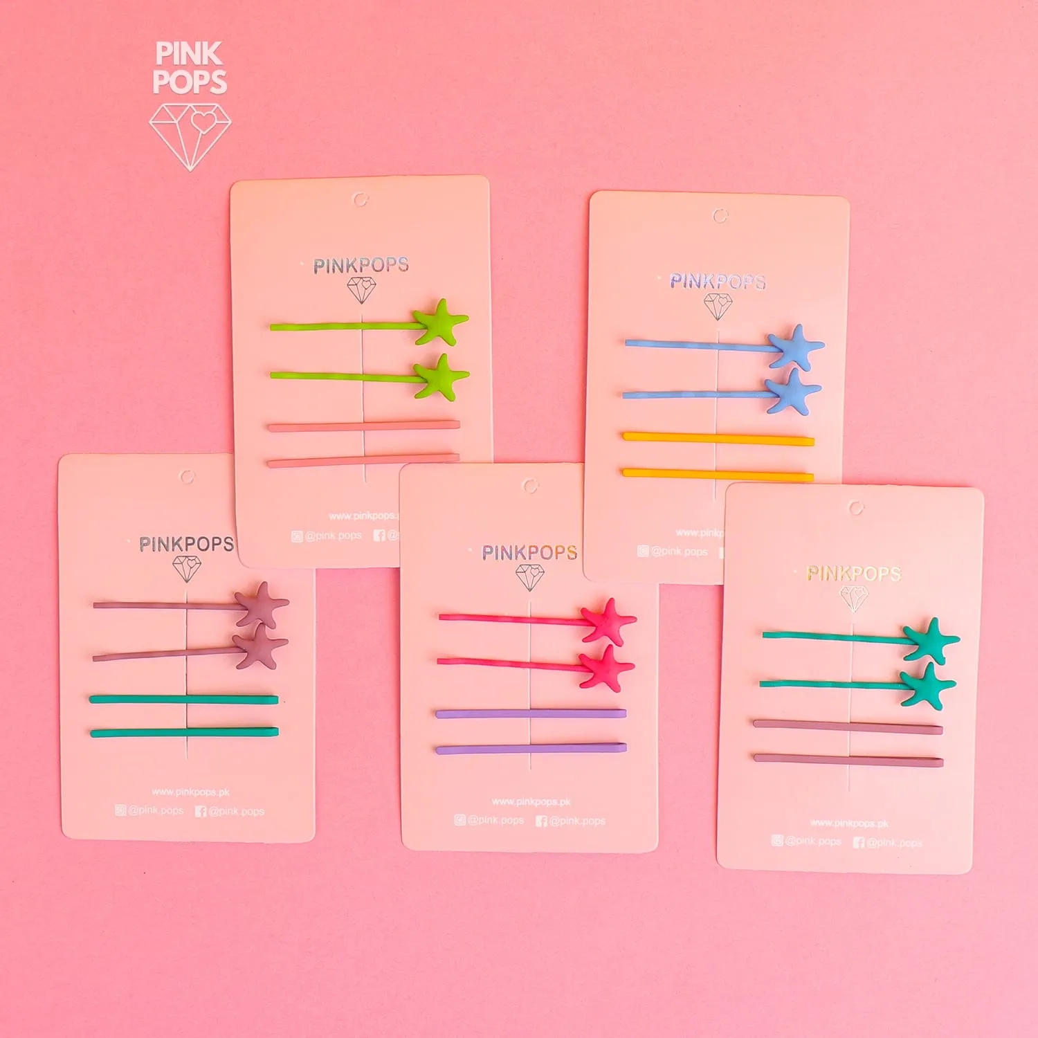 Set of 4 Star Bobby Pins