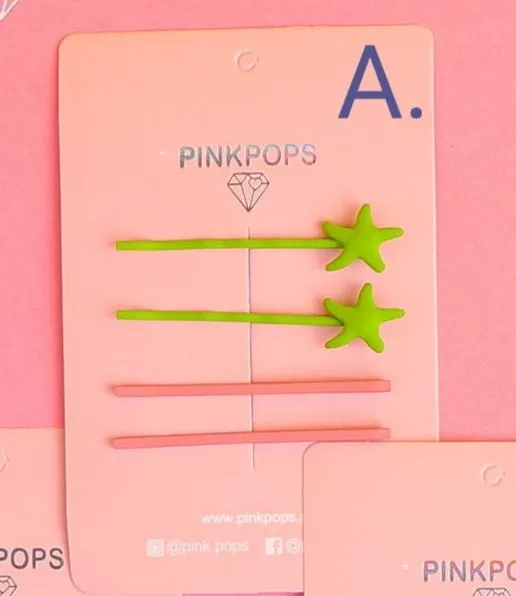 Set of 4 Star Bobby Pins