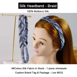 Silk Headband - Braid - custom and wholesale