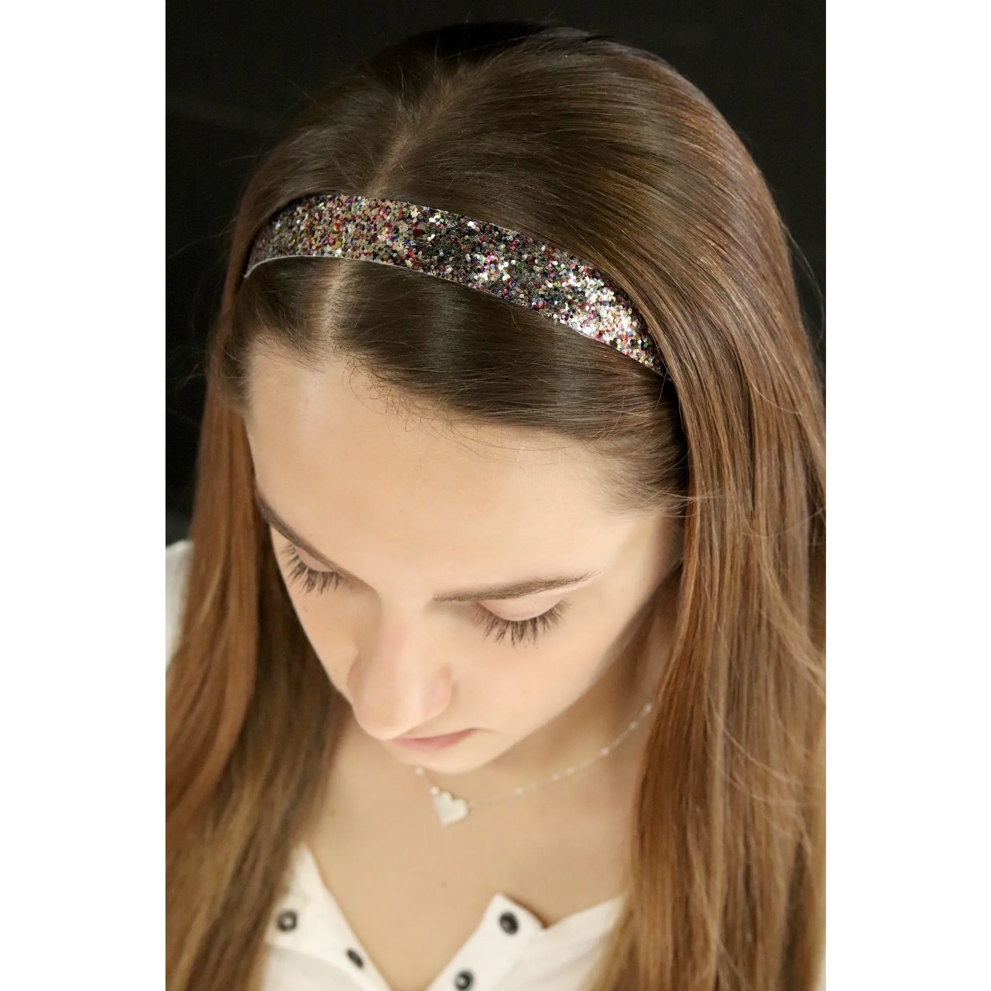 Silver Cheetah Glitter Headband