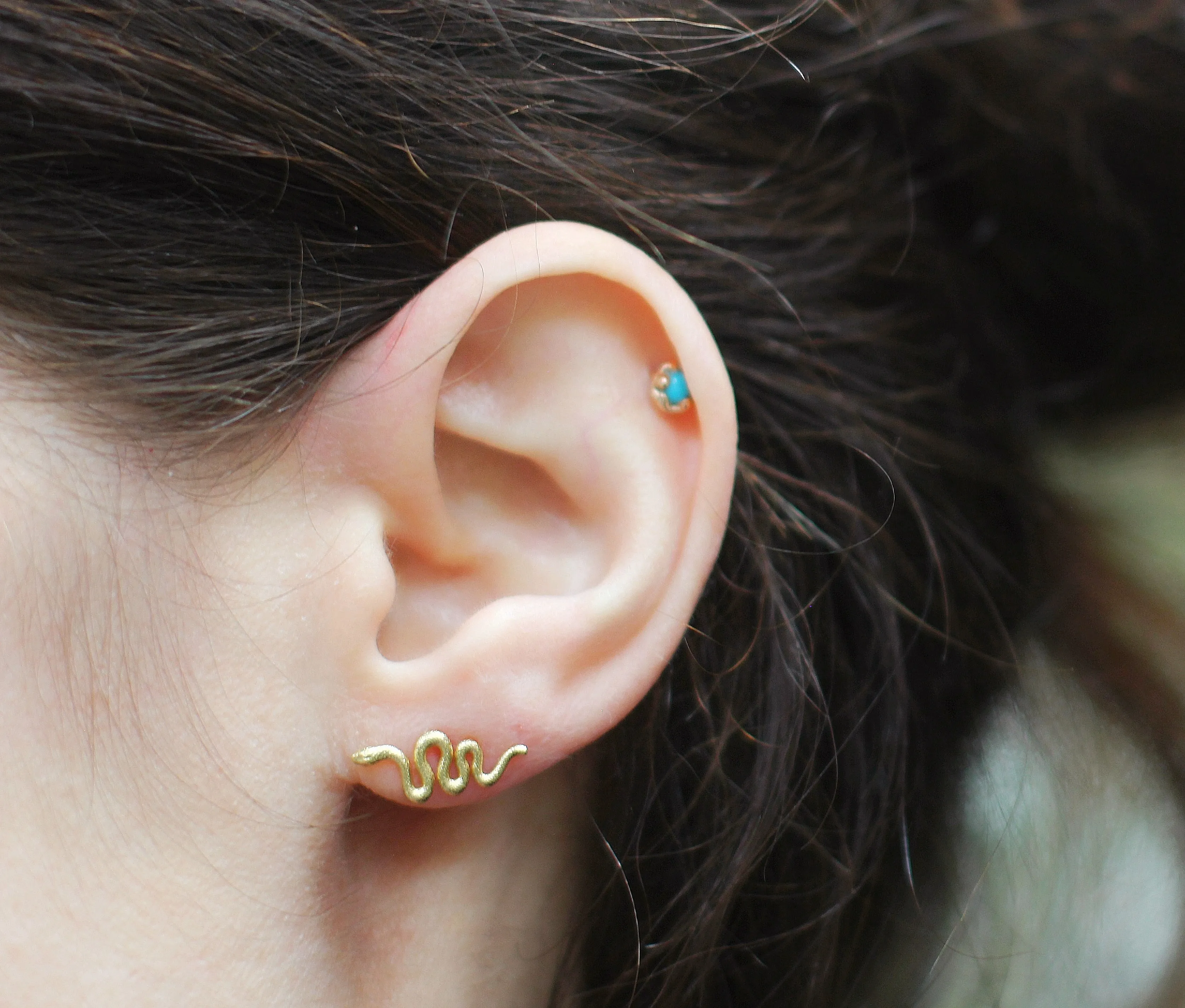 Tiny Snakes Stud Earrings