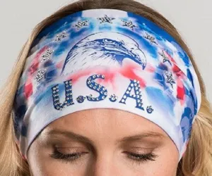 USA headband Tyedye by Hairglove