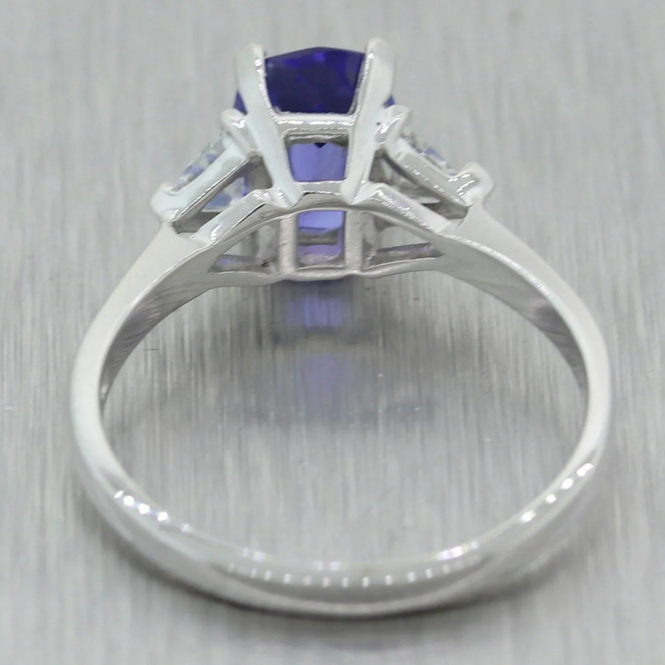 Vintage Estate Platinum 1.90ctw Tanzanite & Diamond Ring