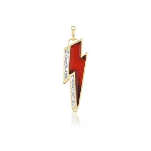 Ziggy Bolt Pendant with Baguettes